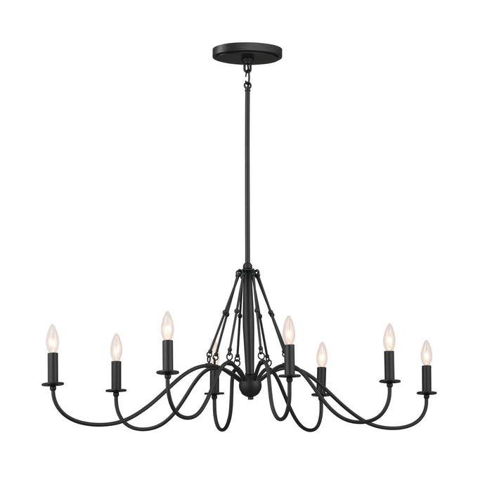 Kichler - 52457BKT - Eight Light Chandelier - Freesia - Textured Black