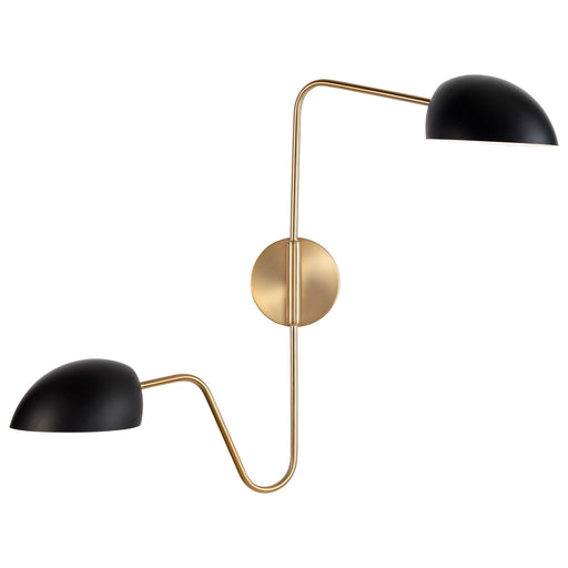 Nuvo Lighting - 60-7393 - Two Light Wall Sconce - Trilby - Matte Black / Burnished Brass