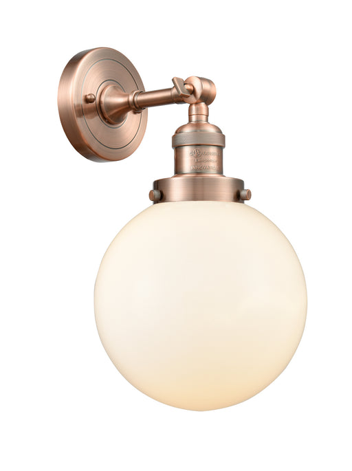 Innovations - 203-AC-G201-8 - One Light Wall Sconce - Franklin Restoration - Antique Copper