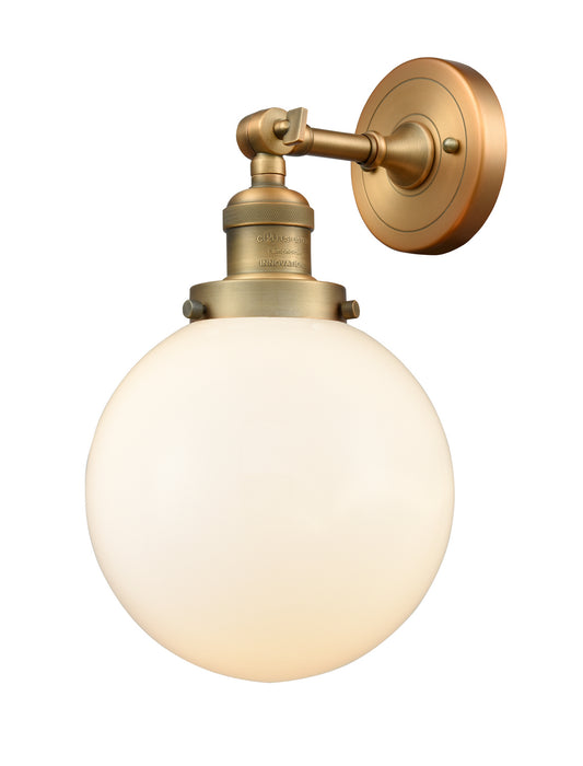 Innovations - 203-BB-G201-8 - One Light Wall Sconce - Franklin Restoration - Brushed Brass