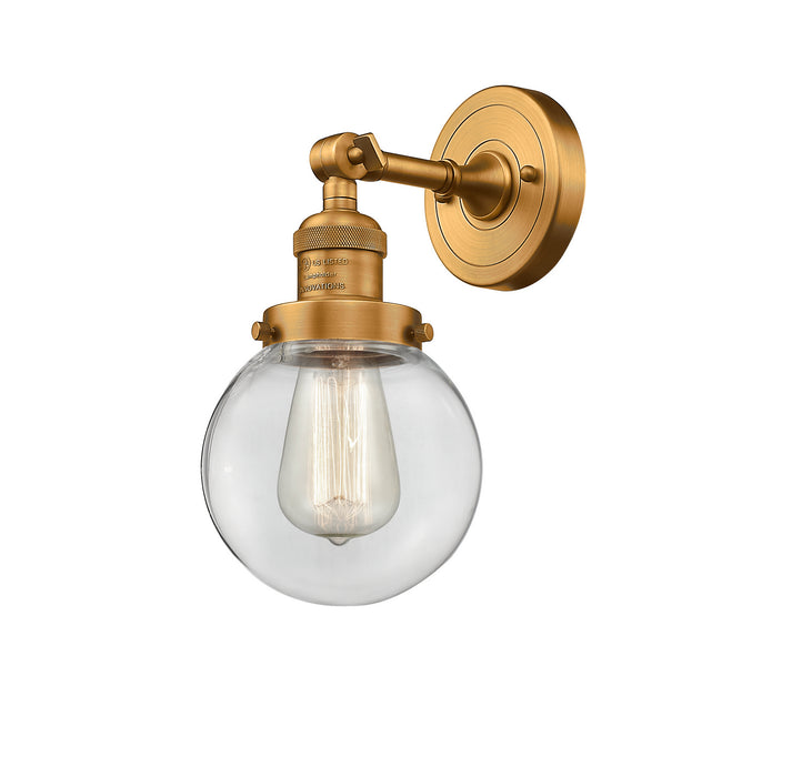 Innovations - 203-BB-G202-6-LED - LED Wall Sconce - Franklin Restoration - Brushed Brass