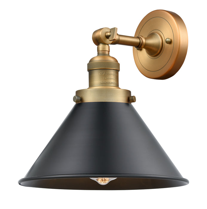 Innovations - 203-BB-M10-BK - One Light Wall Sconce - Franklin Restoration - Brushed Brass