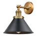 Innovations - 203-BB-M10-BK - One Light Wall Sconce - Franklin Restoration - Brushed Brass