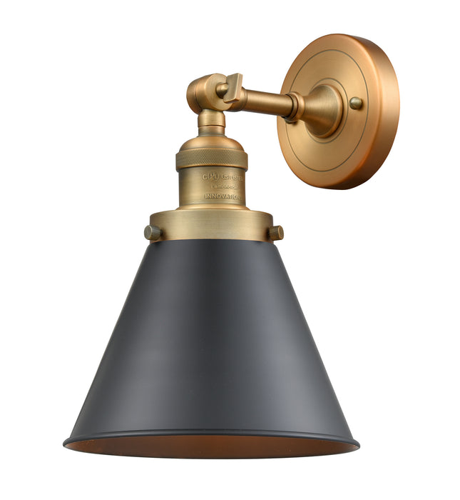 Innovations - 203-BB-M13-BK - One Light Wall Sconce - Franklin Restoration - Brushed Brass