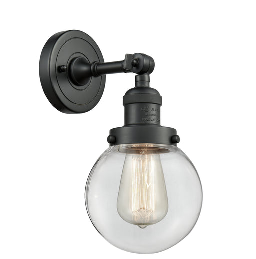 Innovations - 203-BK-G202-6 - One Light Wall Sconce - Franklin Restoration - Matte Black