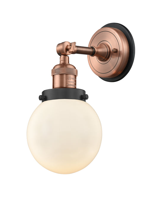 Innovations - 203BP-ACBK-G201-6 - One Light Wall Sconce - Franklin Restoration - Antique Copper