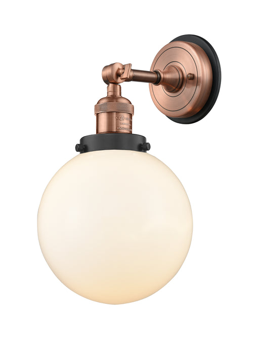 Innovations - 203BP-ACBK-G201-8 - One Light Wall Sconce - Franklin Restoration - Antique Copper