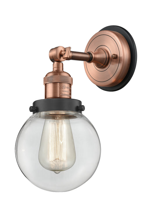 Innovations - 203BP-ACBK-G202-6 - One Light Wall Sconce - Franklin Restoration - Antique Copper