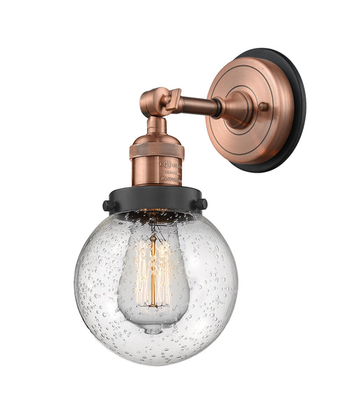Innovations - 203BP-ACBK-G204-6 - One Light Wall Sconce - Franklin Restoration - Antique Copper