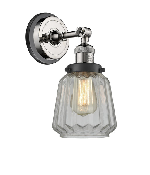 Innovations - 203BP-PNBK-G142 - One Light Wall Sconce - Franklin Restoration - Polished Nickel