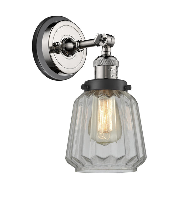 Innovations - 203BP-PNBK-G142 - One Light Wall Sconce - Franklin Restoration - Polished Nickel