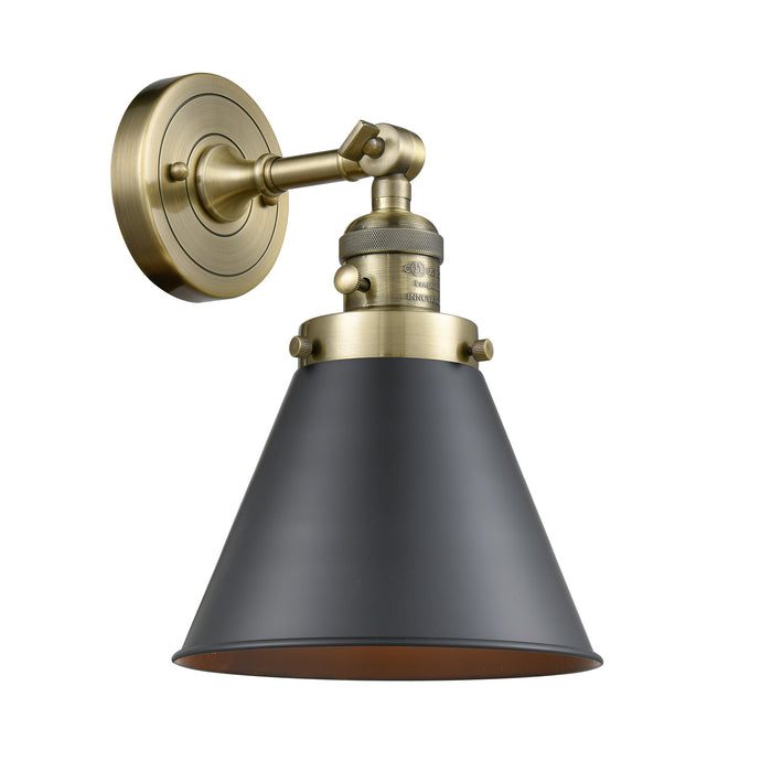 Innovations - 203SW-AB-M13-BK-LED - LED Wall Sconce - Franklin Restoration - Antique Brass