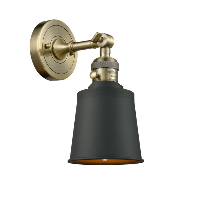 Innovations - 203SW-AB-M9-BK-LED - LED Wall Sconce - Franklin Restoration - Antique Brass