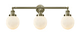 Innovations - 205-AB-G201-6 - Three Light Bath Vanity - Franklin Restoration - Antique Brass