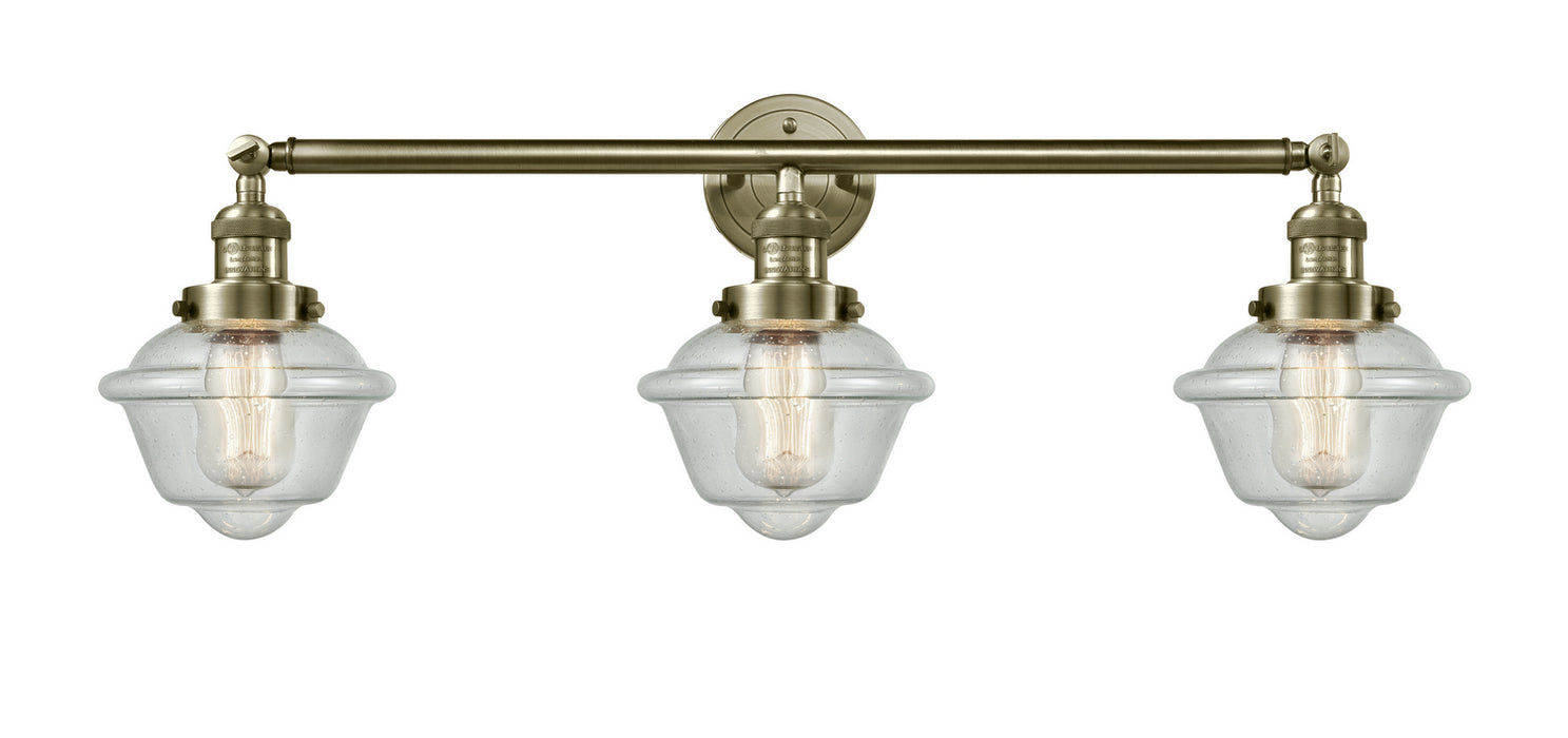 Innovations - 205-AB-G534 - Three Light Bath Vanity - Franklin Restoration - Antique Brass