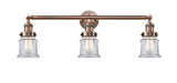 Innovations - 205-AC-G182S - Three Light Bath Vanity - Franklin Restoration - Antique Copper