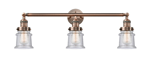 Innovations - 205-AC-G184S - Three Light Bath Vanity - Franklin Restoration - Antique Copper