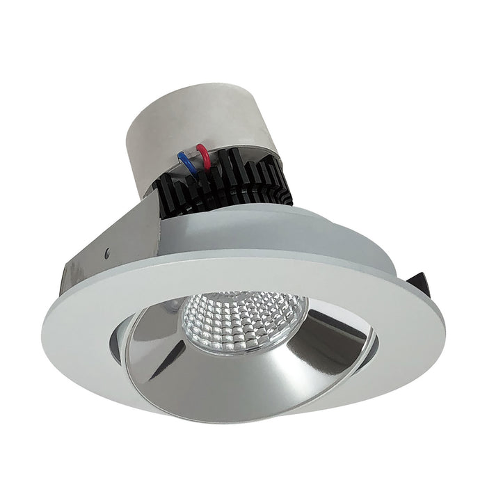 Nora Lighting - NPR-4RC30XCMPW - Adjustable Trim - Specular Clear Reflector / Matte Powder White Flange