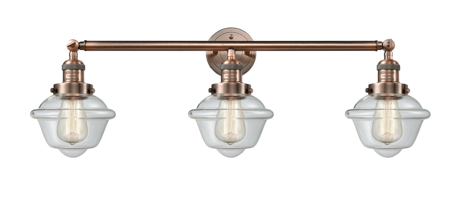 Innovations - 205-AC-G532 - Three Light Bath Vanity - Franklin Restoration - Antique Copper