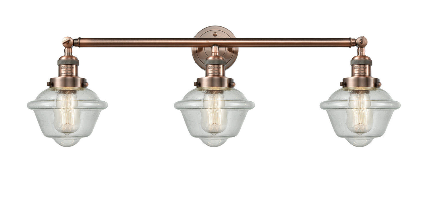 Innovations - 205-AC-G534 - Three Light Bath Vanity - Franklin Restoration - Antique Copper