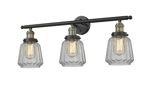 Franklin Restoration Three Light Bath Vanity Black Antique Brass