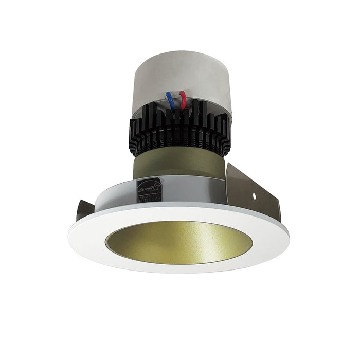 Nora Lighting - NPR-4RNDCCDXCHMPW - Recessed - Champagne Haze Reflector / Matte Powder White Flange