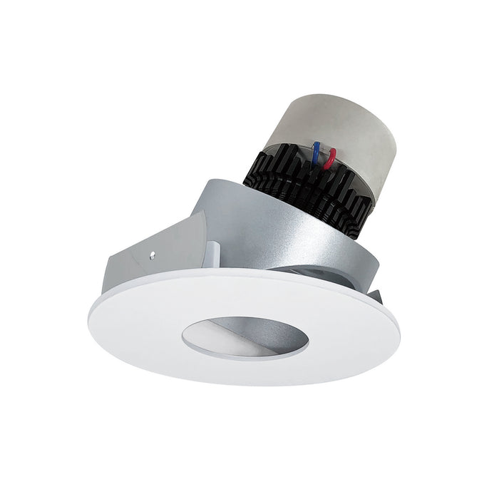 Nora Lighting - NPR-4RPHA40XHZMPW - Adjustable Trim - Haze Pinhole / Matte Powder White Flange