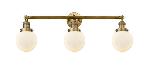 Innovations - 205-BB-G201-6 - Three Light Bath Vanity - Franklin Restoration - Brushed Brass