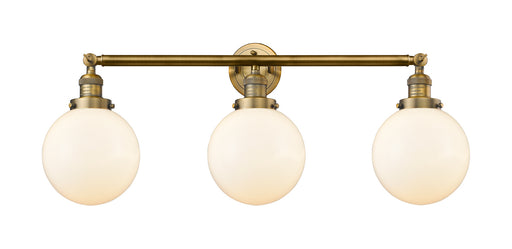 Innovations - 205-BB-G201-8 - Three Light Bath Vanity - Franklin Restoration - Brushed Brass