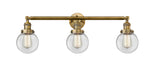 Innovations - 205-BB-G202-6-LED - LED Bath Vanity - Franklin Restoration - Brushed Brass