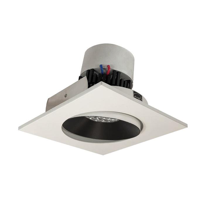 Nora Lighting - NPR-4SCCDXBW - Adjustable Trim - Black Reflector / White Flange