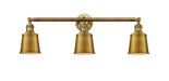 Innovations - 205-BB-M9-BB - Three Light Bath Vanity - Franklin Restoration - Brushed Brass