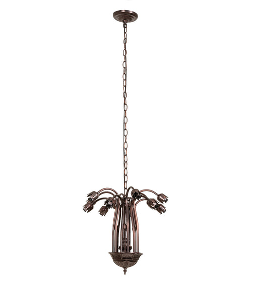 Meyda Tiffany - 10335 - 12 Light Chandelier Hardware - Pond Lily - Mahogany Bronze
