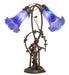 Meyda Tiffany - 115880 - Two Light Table Lamp - Blue Pond Lily - Mahogany Bronze