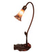 Meyda Tiffany - 13434 - One Light Accent Lamp - Purple Iridescent Pond Lily - Mahogany Bronze