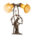 Meyda Tiffany - 16362 - Two Light Table Lamp - Amber Pond Lily - Mahogany Bronze