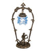 Meyda Tiffany - 17428 - One Light Mini Lamp - Blue Cherub - Antique,Antique Brass