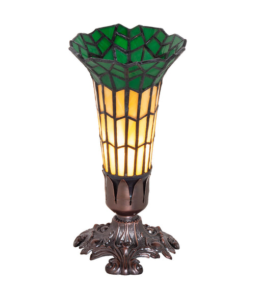 Meyda Tiffany - 20230 - 7.5``Mini Lamp - Stained Glass Pond Lily - Mahogany Bronze