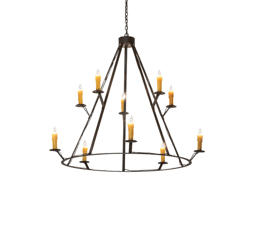 Meyda Tiffany - 245091 - Ten Light Chandelier - Anthracite - Oil Rubbed Bronze