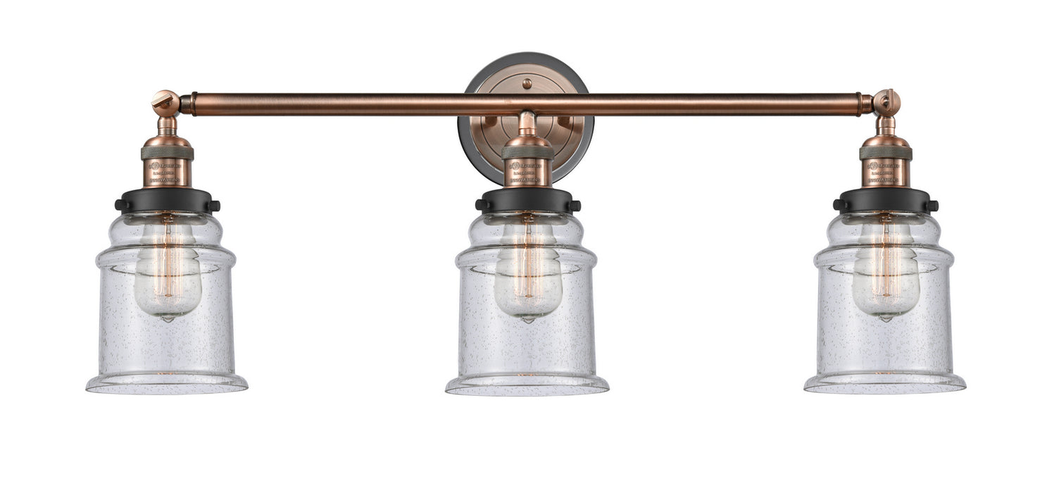 Innovations - 205BP-ACBK-G184 - Three Light Bath Vanity - Franklin Restoration - Antique Copper