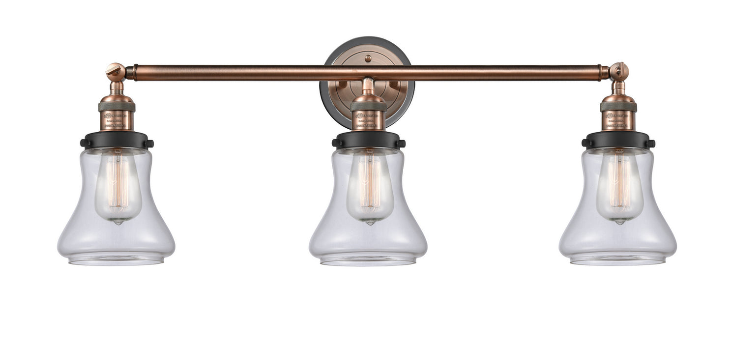 Innovations - 205BP-ACBK-G192 - Three Light Bath Vanity - Franklin Restoration - Antique Copper