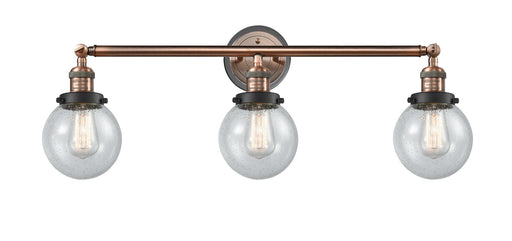 Innovations - 205BP-ACBK-G204-6 - Three Light Bath Vanity - Franklin Restoration - Antique Copper