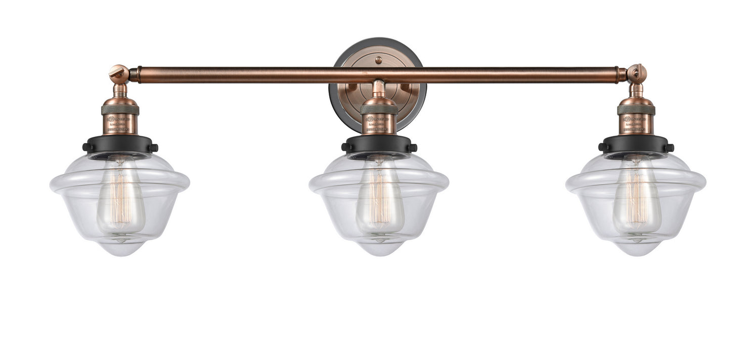 Innovations - 205BP-ACBK-G532 - Three Light Bath Vanity - Franklin Restoration - Antique Copper