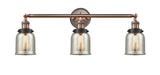 Innovations - 205BP-ACBK-G58 - Three Light Bath Vanity - Franklin Restoration - Antique Copper