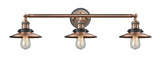 Innovations - 205BP-ACBK-M3-AC - Three Light Bath Vanity - Franklin Restoration - Antique Copper