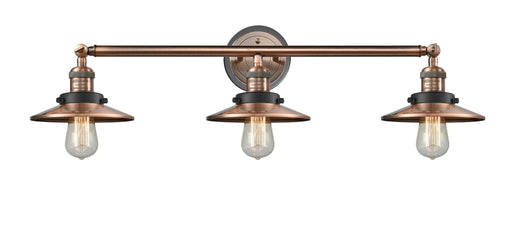 Innovations - 205BP-ACBK-M3-AC - Three Light Bath Vanity - Franklin Restoration - Antique Copper