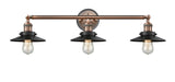 Innovations - 205BP-ACBK-M6-BK - Three Light Bath Vanity - Franklin Restoration - Antique Copper