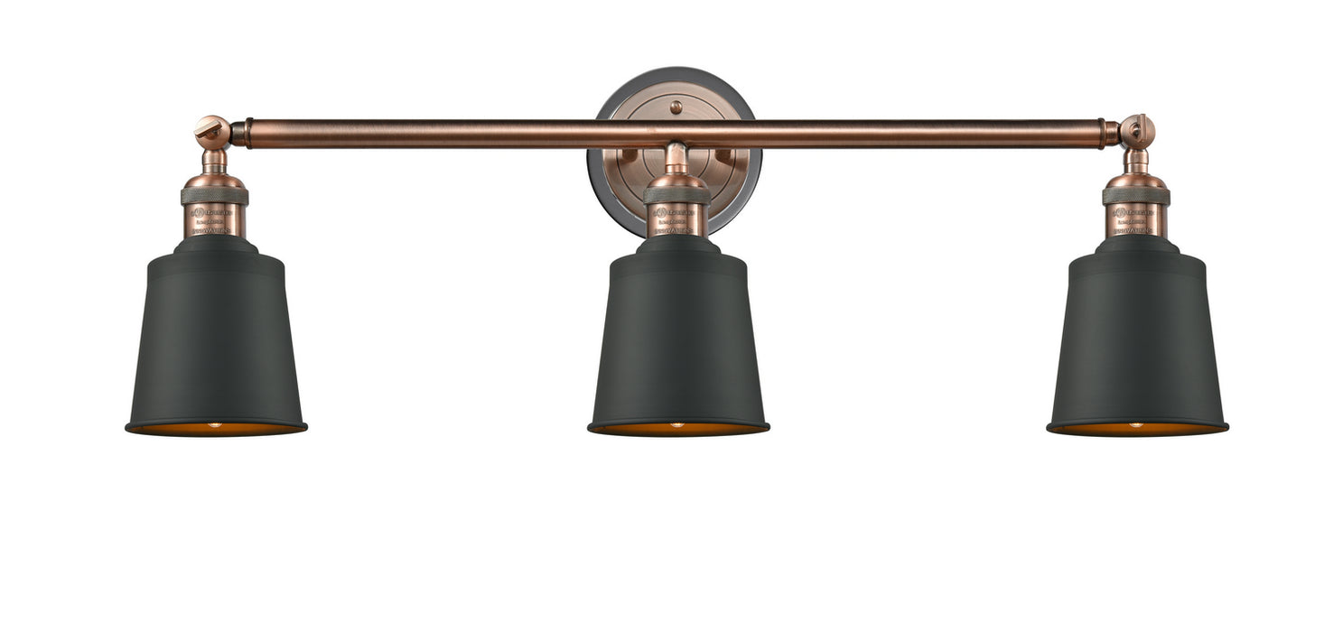 Innovations - 205BP-ACBK-M9-BK - Three Light Bath Vanity - Franklin Restoration - Antique Copper