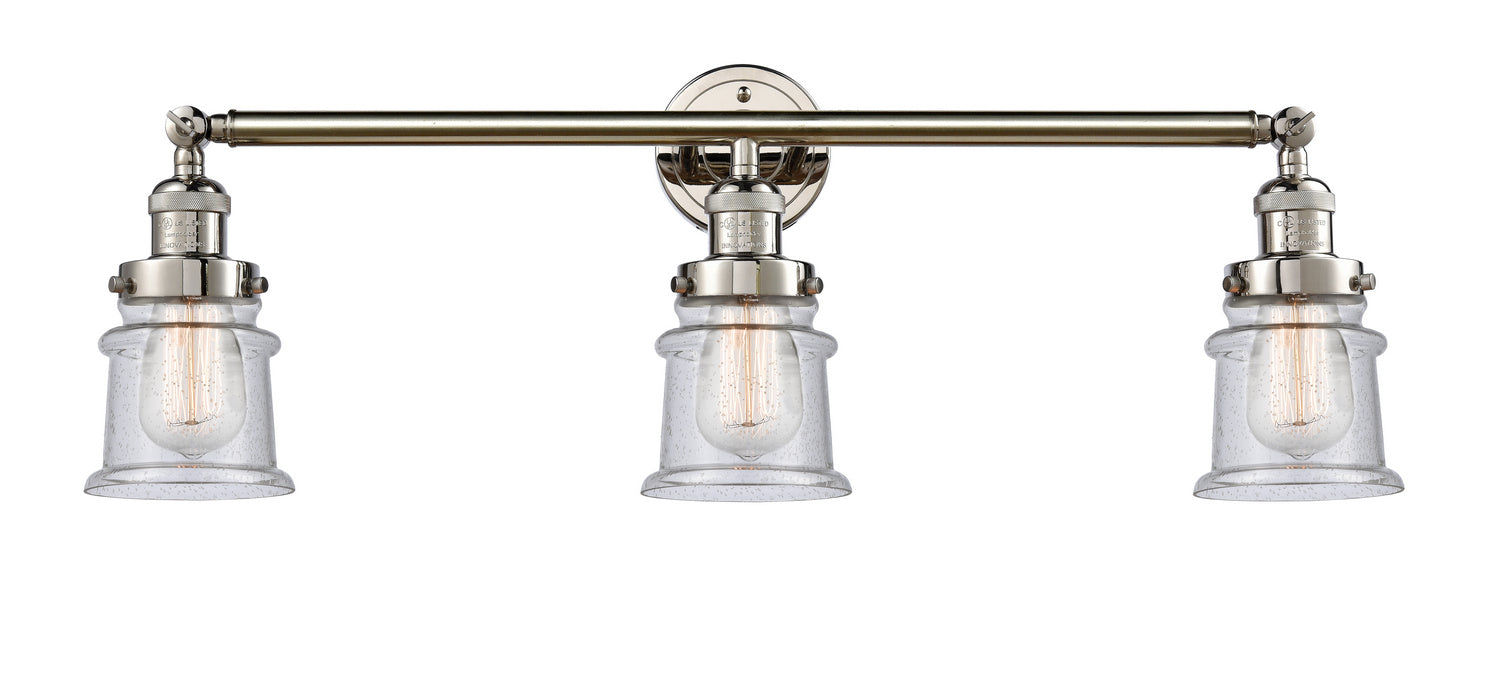 Innovations - 205-PN-G184S - Three Light Bath Vanity - Franklin Restoration - Polished Nickel