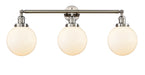 Innovations - 205-PN-G201-8 - Three Light Bath Vanity - Franklin Restoration - Polished Nickel